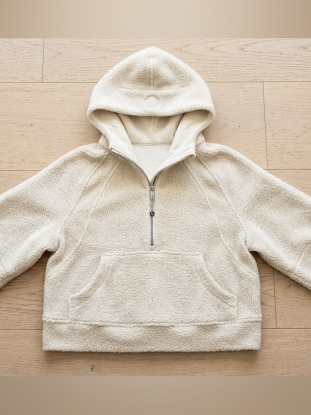 lululemon athletica Cream Sherpa Half-Zip Hoodie XS/S